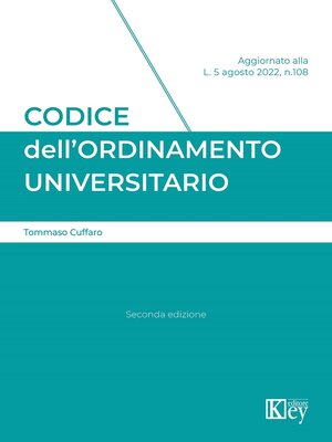 cover image of Codice dell'ordinamento universitario
